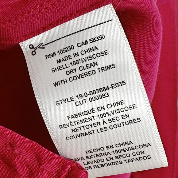 Equipment x Tabitha Simmons Star Print Satin Shirt Size XS Hot Pink Button Front - Picture 8 of 9